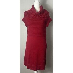 Tommy Hilfiger Cowl Neck Short Sleeve Knit Sweater Dress Size Medium (6)